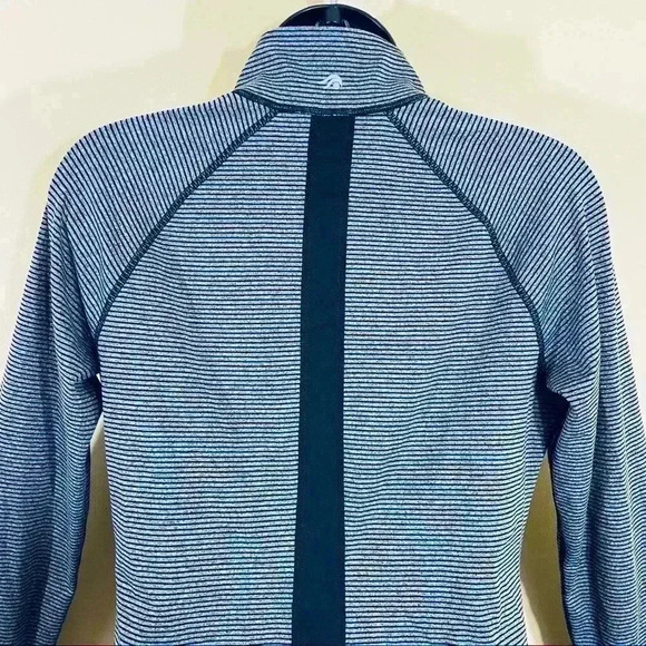 Ideology Striped Zip Athletic Sweatshirt Jacket - Picture 9 of 13